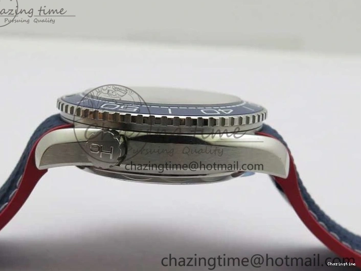 0117 Comfortable Planet Ocean 43.5mm America’s Cup VSF Best Edition White Dial On Blue Gummy Strap A 7900